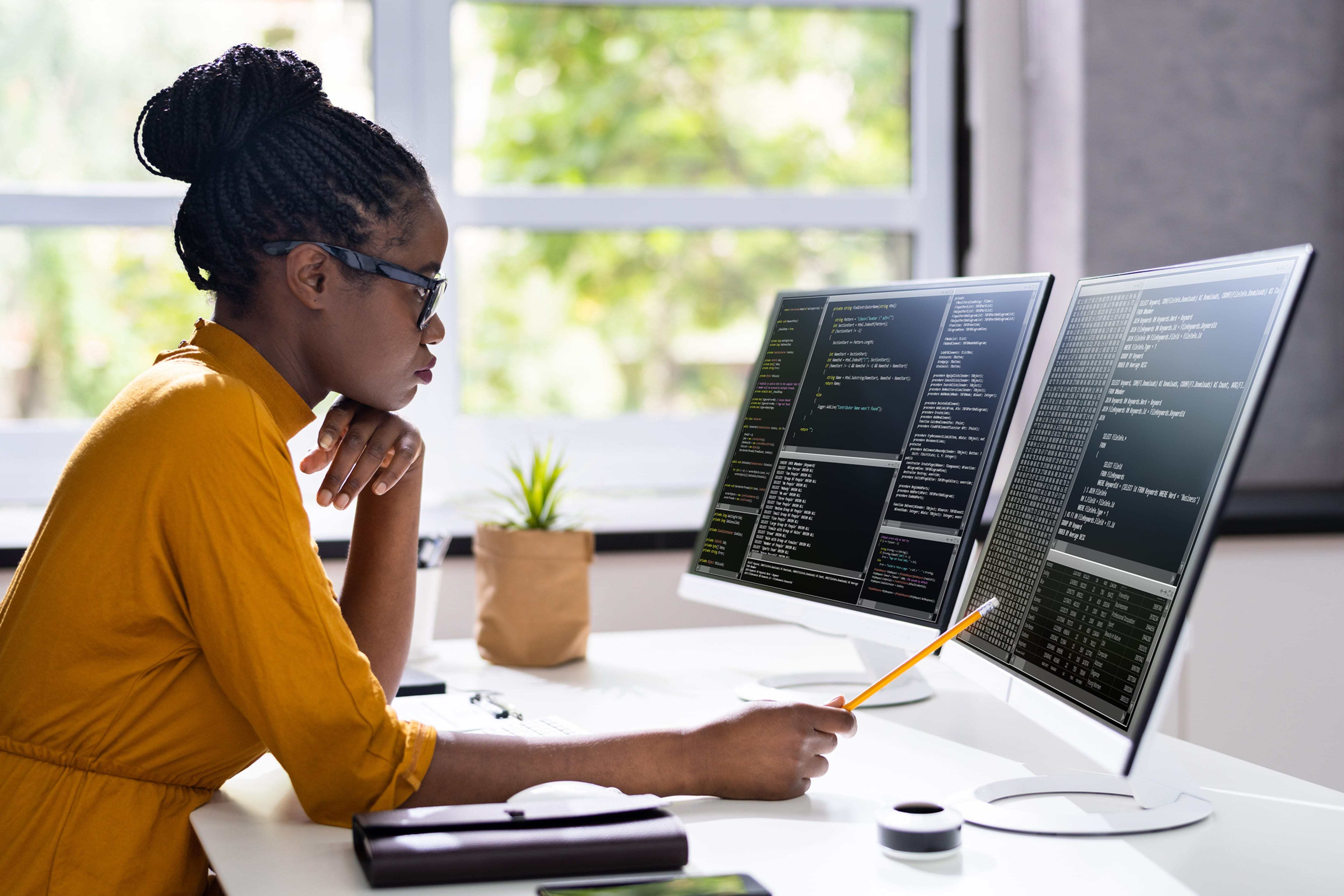 Woman at Computer